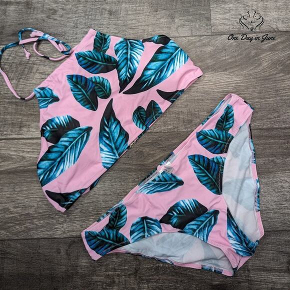 Ekouaer High Neck Halter Bikini Swimsuit Size XL - Picture 1 of 4